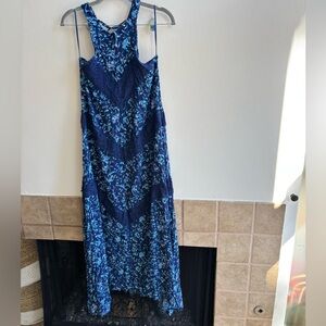 Dina Be Navy Floral Maxi Dress